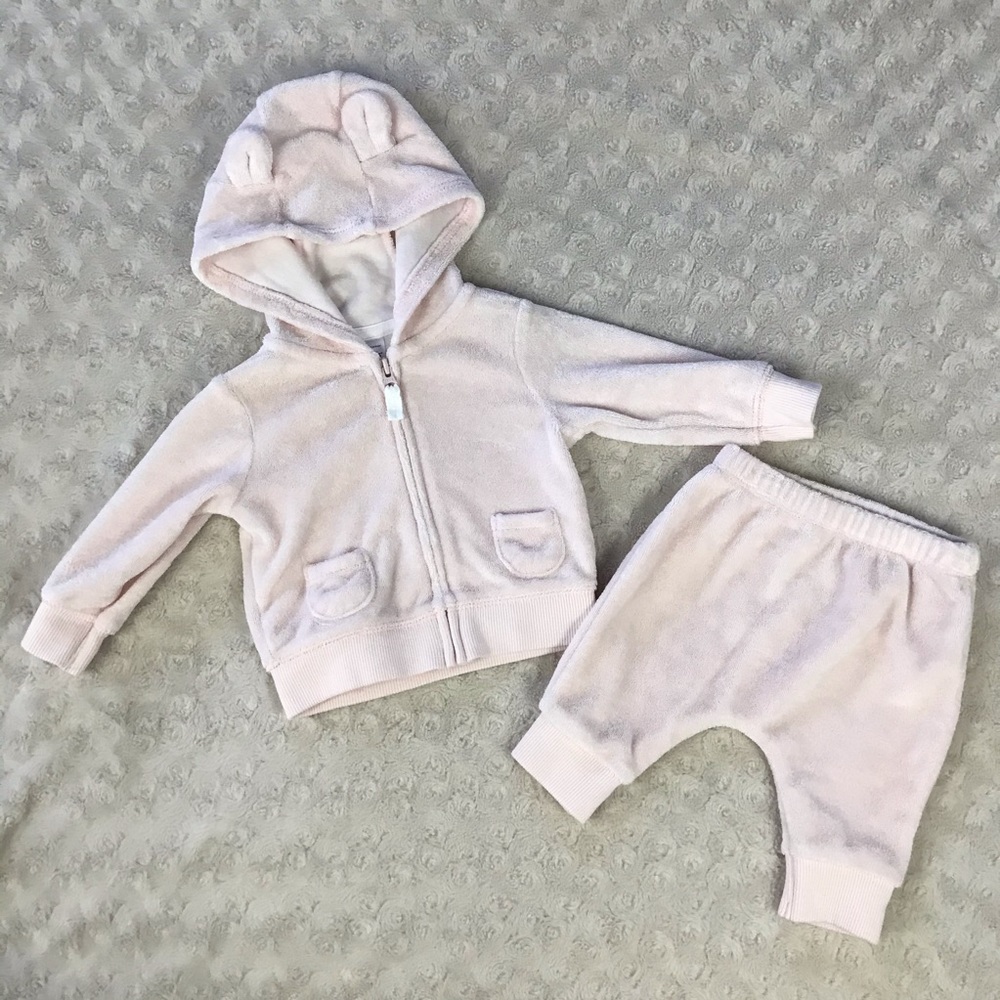 Carter’s Terry Cloth Outfit Jacket Pants - Picture 2 of 4